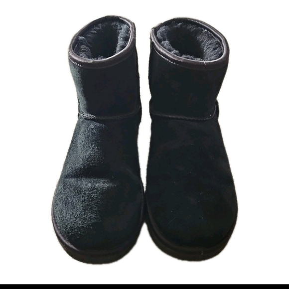 Ugg Womens Black Classic Short Swarovski Crystal Bow Boot 8 - Picture 3 of 11